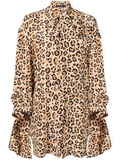 Rokh драпированная рубашка с леопардовым принтом