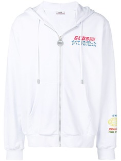 Gcds толстовка на молнии с капюшоном и принтом