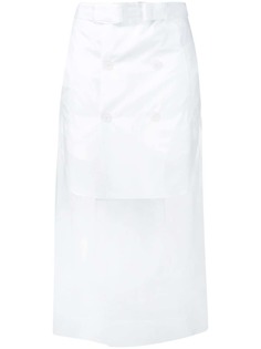 Maison Margiela юбка с полупрозрачными вставками