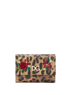 Dolce & Gabbana кошелек с леопардовым принтом