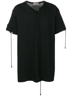 Yohji Yamamoto футболка со шнуровкой