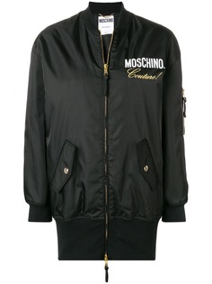 Moschino куртка-бомбер с логотипом