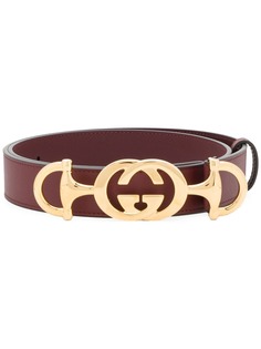 Gucci ремень с пряжкой Interlocking G Horsebit