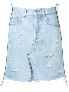 Forte Dei Marmi Couture джинсовая юбка с эффектом потертости