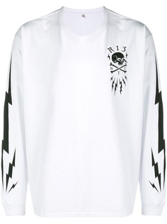 R13 толстовка с изображением молнии