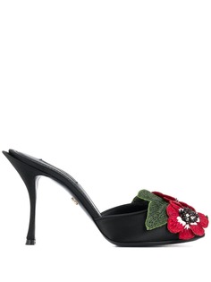 Dolce & Gabbana мюли с цветочной вышивкой