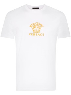 Versace футболка с вышитым логотипом Medusa