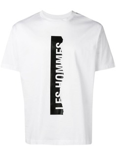 Les Hommes футболка с логотипом и прорезями