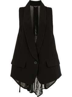 Ann Demeulemeester жилет с прозрачными вставками на спине
