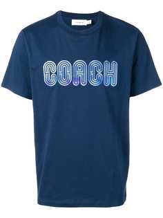 Coach футболка с вышитым логотипом