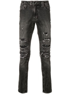 Philipp Plein джинсы скинни с эффектом потертости