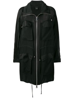 Pinko парка с поясом на шнурке и капюшоном