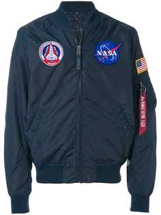 Alpha Industries куртка-бомбер с заплатками Nasa