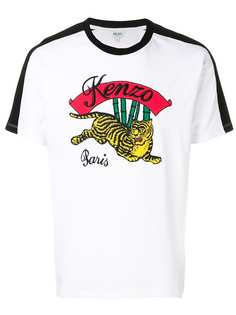 Kenzo футболка со вставками и логотипом