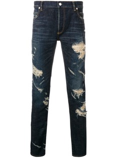 Balmain джинсы кроя слим с эффектом потертости