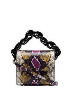 MarquesAlmeida сумка со змеиным принтом и цепочным декором