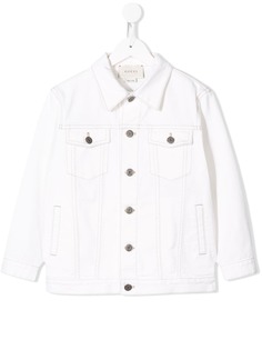Gucci Kids джинсовая куртка с логотипом