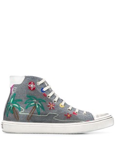 Saint Laurent высокие кеды Tropical