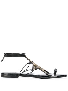Saint Laurent декорированные сандалии