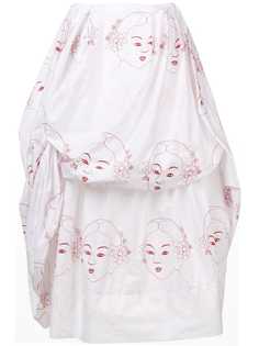 Simone Rocha юбка Lady с вышивкой и сборками
