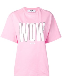 MSGM футболка Wow кроя оверсайз