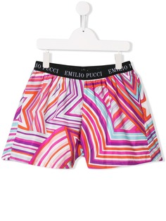 Emilio Pucci Junior шорты с геометрическим принтом