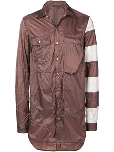 Rick Owens куртка-рубашка с рукавом в полоску