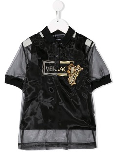 Young Versace полупрозрачная рубашка-поло
