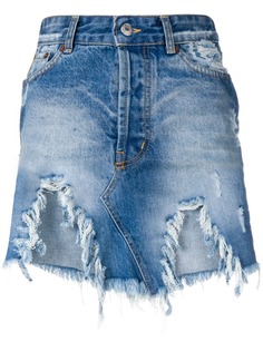 Forte Dei Marmi Couture джинсовая юбка с прорванными деталями