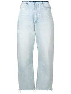 T By Alexander Wang расклешенные джинсы с необработанными краями