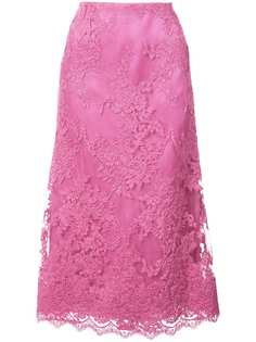 Marchesa кружевная юбка миди