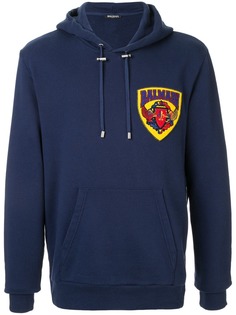 Balmain худи на шнурке с вышитым логотипом