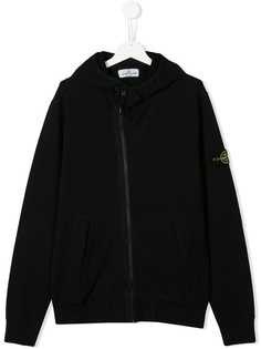 Stone Island Junior толстовка на молнии с капюшоном