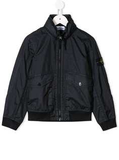 Stone Island Junior однотонная куртка на молнии