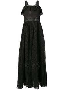 Twin-Set платье макси с вышивкой