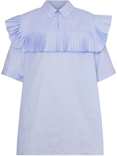 Burberry рубашка с короткими рукавами и плиссировкой