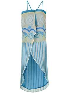 Versace Pre-Owned платье в полоску с запахом