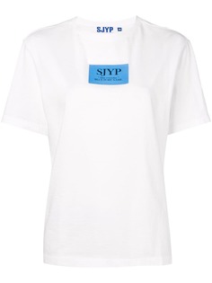 SJYP футболка с контрастным логотипом