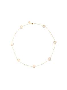 Tory Burch колье с кристаллами и жемчугом