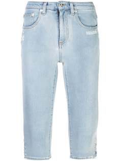 Off-White укороченные джинсы скинни