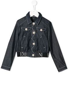 Emporio Armani Kids джинсовая куртка с логотипом