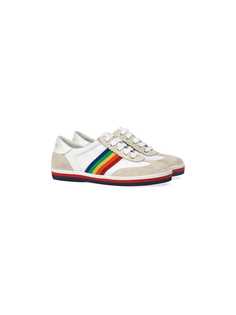Gucci Kids кроссовки G74 с радужными полосками