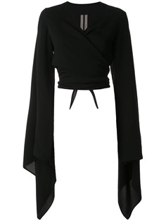 Rick Owens блузка с запахом и широкими рукавами