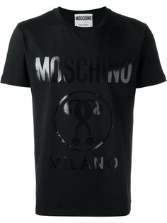 Moschino футболка с принтом двойного вопросительного знака