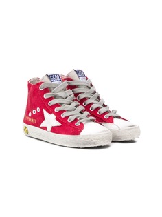 Golden Goose Kids кеды White Star с нашивкой