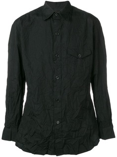 Yohji Yamamoto рубашка на пуговицах с мятым эффектом