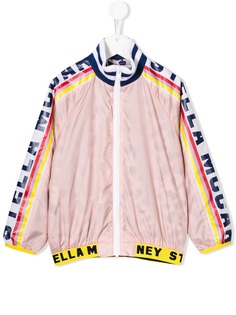 Stella McCartney Kids куртка с контрастной отделкой и логотипом