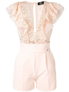 Elisabetta Franchi комбинезон с кружевной вышивкой
