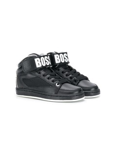 Boss Kids высокие кроссовки с логотипом