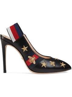 Gucci туфли-лодочки с отделкой Web